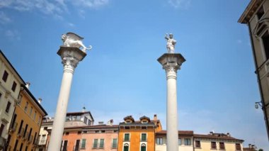 İtalya, Vicenza 'nın merkezinin manzarası