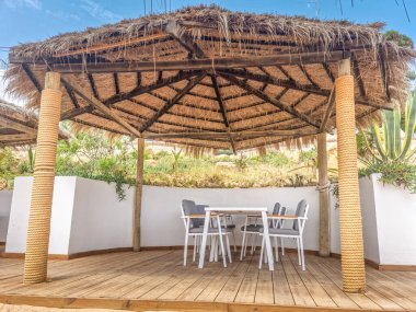 Hammamet, Tunus 'ta bir plajda manzara