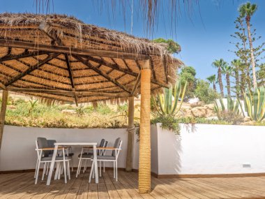 Hammamet, Tunus 'ta bir plajda manzara