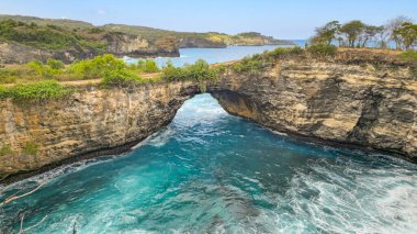 Broken beach in Nusa Penida island, Indonesia clipart