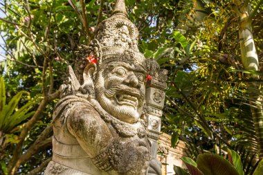Ubud Sarayı 'ndaki heykel (Puri Saren Agung), Bali, Endonezya