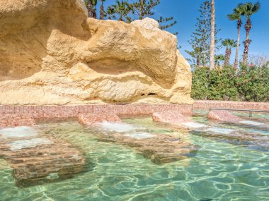 Hammamet, Tunus 'ta bir plajda manzara