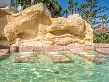 Hammamet, Tunus 'ta bir plajda manzara