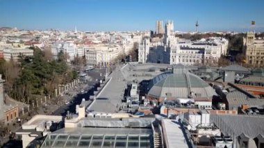 Madrid, İspanya'nın havadan görünümü