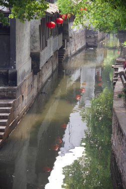Çin, Jiangsu, Suzhou köyünde Cannal.