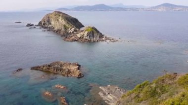 Giens Yarımadası 'ndaki Ribaud adaları, Hyeres, Fransa