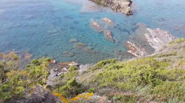 Giens Yarımadası 'ndaki Ribaud adaları, Hyeres, Fransa