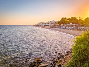 Hammamet, Tunus 'ta bir plajda manzara