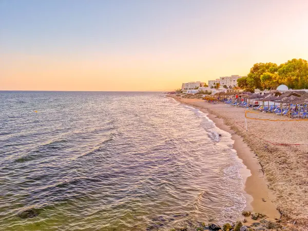 Hammamet, Tunus 'ta bir plajda manzara