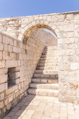 Hırvatistan 'ın Dubrovnik kentinin duvarı