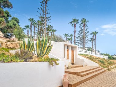 Hammamet, Tunus 'ta bir plajda manzara