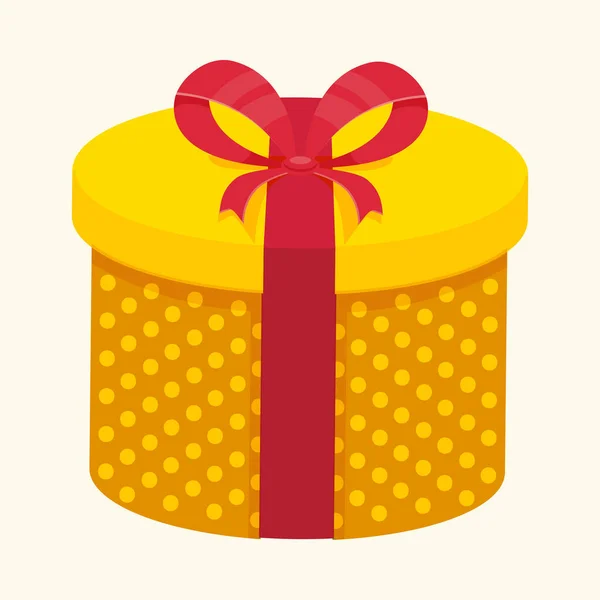 Елемент Подарункової Коробки Червоного Жовтого Кольорів — стоковий вектор