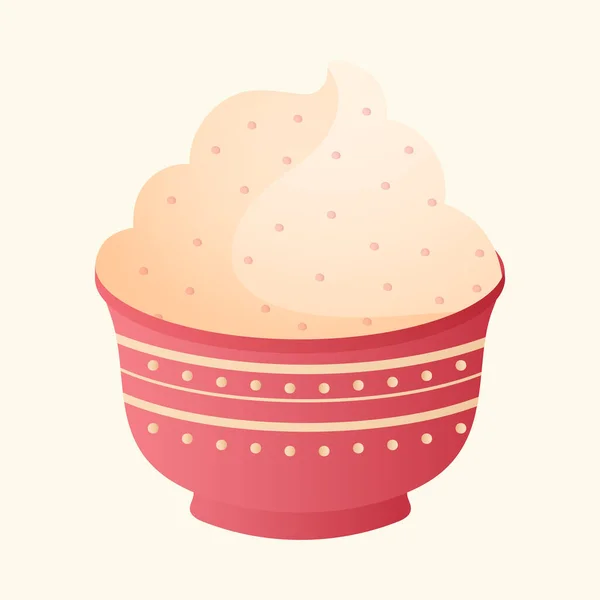 Cupcake Elemento Magdalena Sobre Fondo Cósmico Latte — Vector de stock