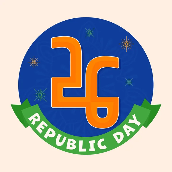 Aantal Januari Blauw Pastel Roze Achtergrond Voor Dag Van Republiek — Stockvector