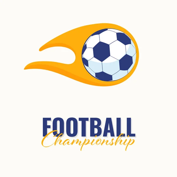 Football Championship Concept Wypalania Wektor Piłka Nożna Białym Tle — Wektor stockowy
