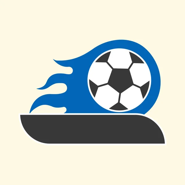 Ruban Noir Blanc Isolé Avec Balle Football Tir Sur Fond — Image vectorielle
