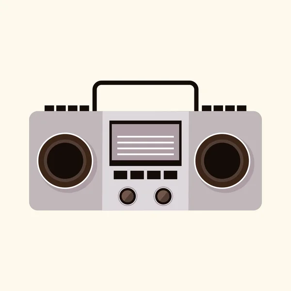 Γκρι Και Καφέ Ραδιοφωνικό Στοιχείο Κοσμική Latter Φόντο — Διανυσματικό Αρχείο