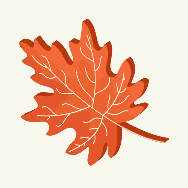 Illustration Maple Leaf Cosmic Latte Background — Stock Vector