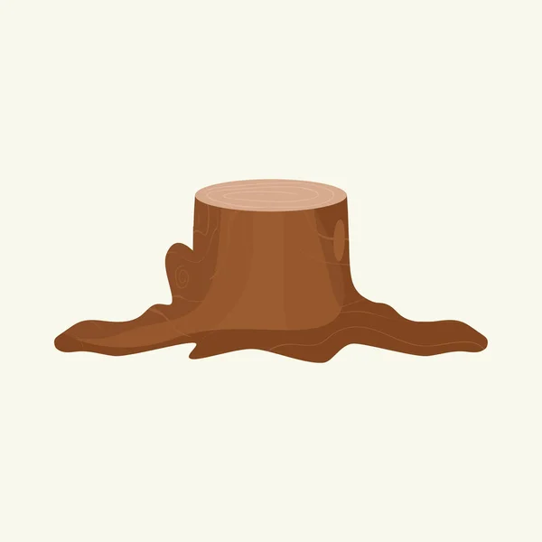 Isolated Tree Stump Comic Latte Background — Stock Vector