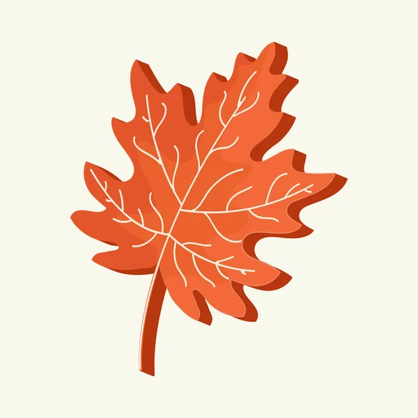 Style Maple Leaf Auf Kosmischem Latte Hintergrund — Stockvektor