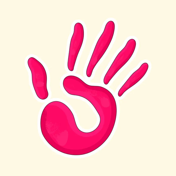 粉红手印在宇宙拿铁背景上 — 图库矢量图片