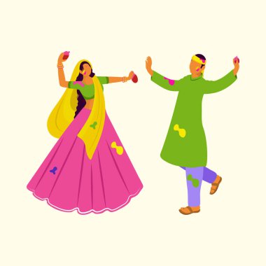 Yüzsüz Genç Kadın ve Adam Kozmik Latte arka planında birbirlerine su balonları fırlatıyorlar.