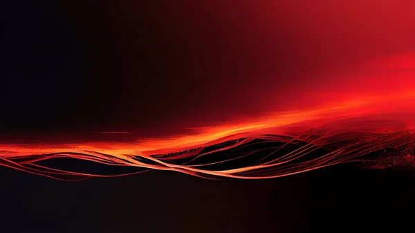 Abstract Red Aurora Waves Motion Background.