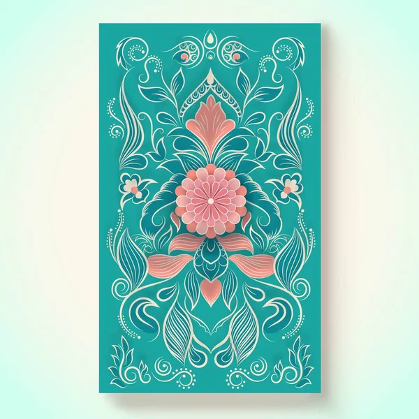 グリーティングカード用の美しい花の背景のイラスト — ストックベクタ