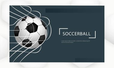 Futbol Turnuvası İniş Sayfası veya Web Sitesi Sancak Tasarımı Net 'te Vurgulanmış Futbol Hedefi.