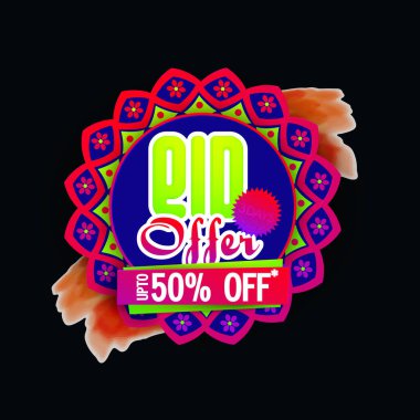 Yaratıcı Renkli Etiket, Etiket veya Etiket, Müslüman Cemaati Festivali için% 50 'ye varan indirimle, Bayram Bayramı