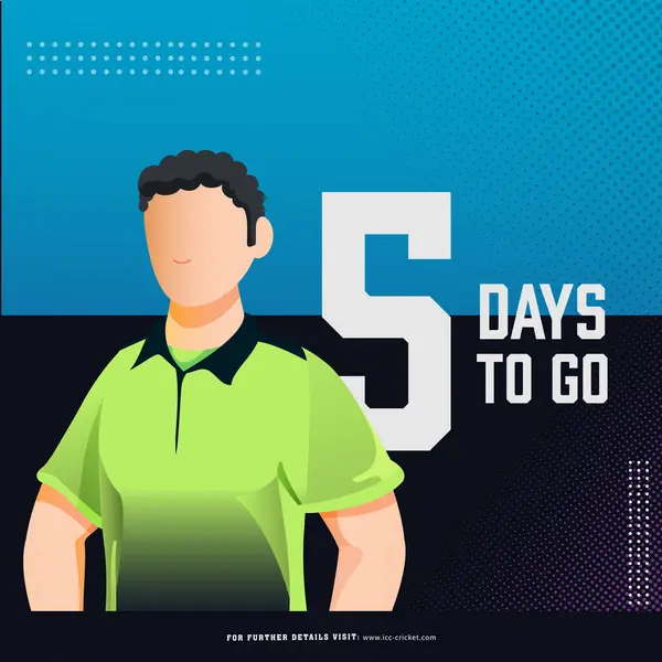 Матч Крикету T20 Начнется Дневного Дизайна Плаката Участием Ирландского Игрока Лицензионные Стоковые Векторы