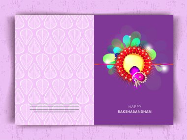 Güzel Rakhi ile Mutlu Raksha Bandhan Tebrik Kartı.