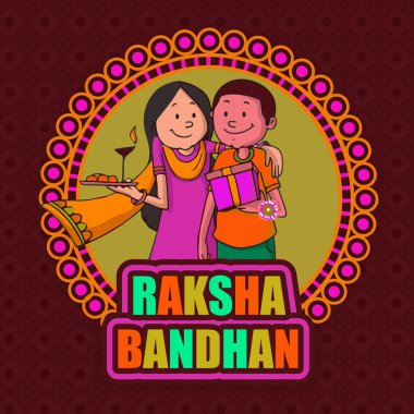 Hint Kardeş ve Kız Kardeş Raksha Bandhan Festivali 'ni Kutlama kartı olarak kullanılabilir..