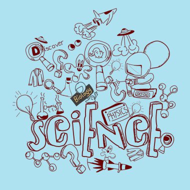 Doodle Biçim Bilimi Simgesi Desen Arkaplanı.