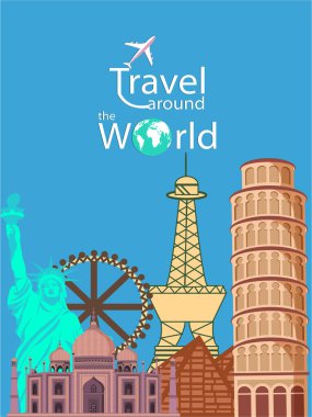 Dünyanın dört bir yanında ünlü reklam simgeleri ve anıtlarla dolu bir broşür gezisi..