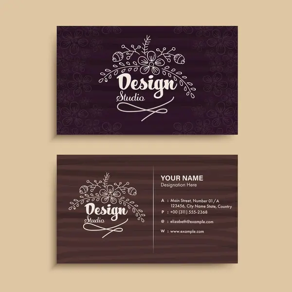 stock vector Trendy Business Card Template with Double-Side for Design Studio.