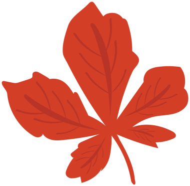 İzole Sonbahar Yaprak Elementi Düz Biçiminde.