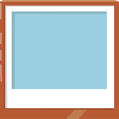 Düz Biçimli Boş Fotoğraf Çerçeve Elementi.