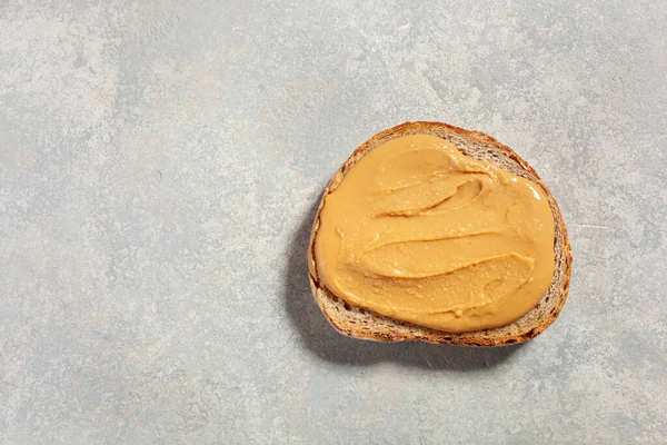 Тост Арахисовым Маслом Здоровый Традиционный Сэндвич — стоковое фото