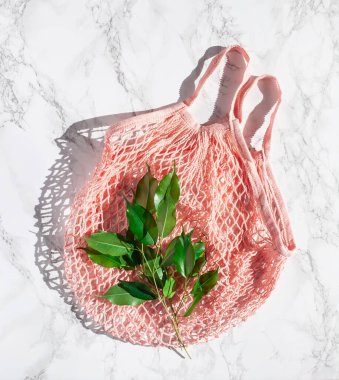 Yeniden kullanılabilir pamuk alışveriş torbası, plastiksiz sıfır atık kavramı