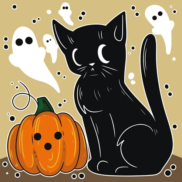 Cartão De Halloween Com Fantasma Fofo Em Chapéu De Bruxa Ilustração do  Vetor - Ilustração de escandinavo, cara: 199132074