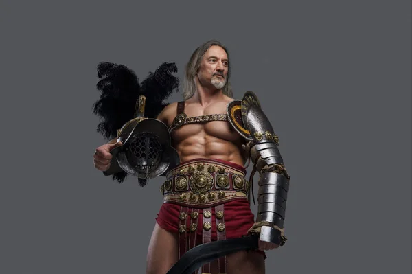 Deze Vorstelijke Verouderde Gladiator Straalt Kracht Waardigheid Uit Strakke Lichtgewicht — Stockfoto