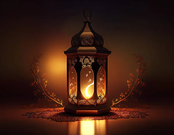 Αραβικό Φανάρι Φόντο Ramadan Kareem — Φωτογραφία Αρχείου