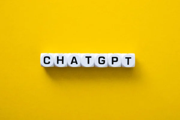 Chatgpt Word Yellow Background Royalty Free Stock Photos