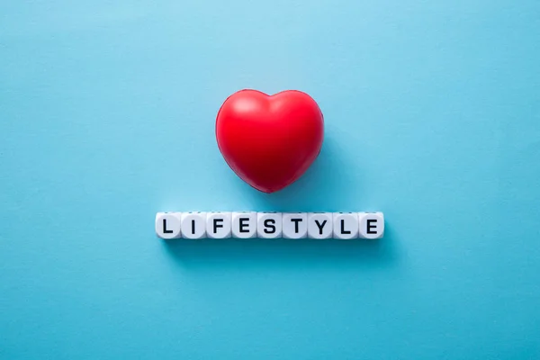 Yaşam Tarzıyla Kalp Şekli Sağlıklı Yaşam Tarzı Konsepti — Stok fotoğraf