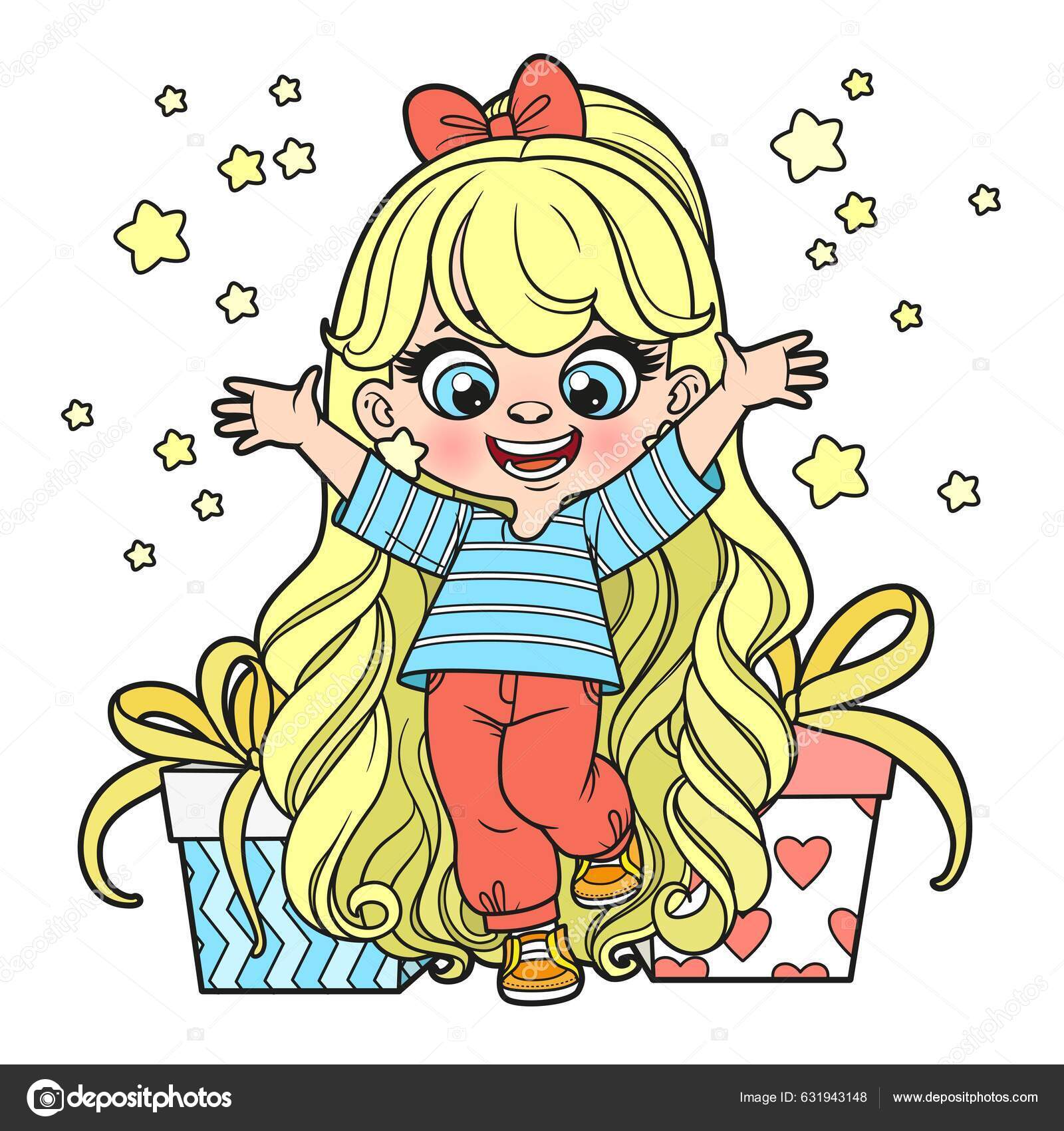 Cadeau Dessin Animé Coloré Clipart Illustration