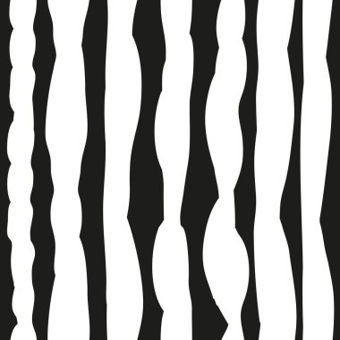 Seamless pattern from white abstract textured brush long vertical strokes on black background