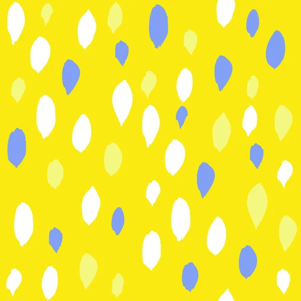 Seamless Pattern Yellow White Blue Abstract Textured Brush Vertical Strokes — Vettoriale Stock