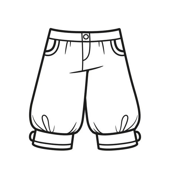 Beyaz Arkaplandaki Renkler Için Manşet Çizgisi Olan Pantolonlar — Stok Vektör
