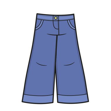 Beyaz arkaplan üzerindeki renk sayfası için geniş kot renk varyasyonu 